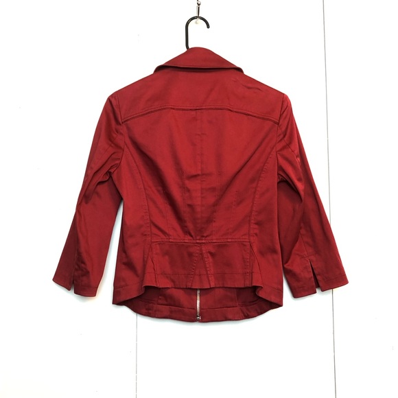 SOLD White House Black Market Red Military Blazer - Picture 2 of 7